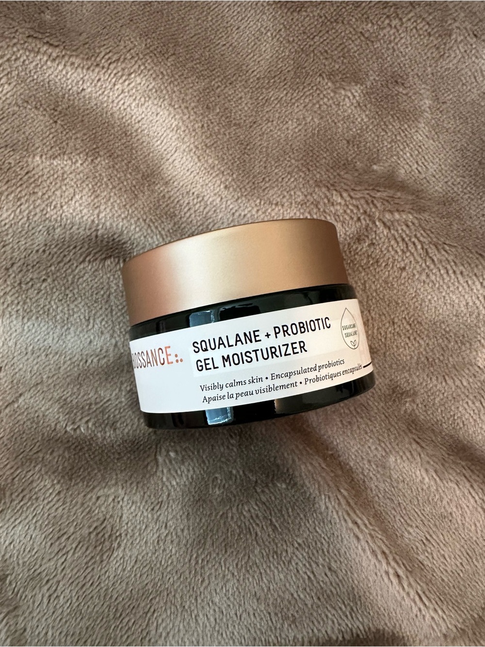 Biossance Squalane + Probiotic Gel Moisturizer — Rose Gold & Black